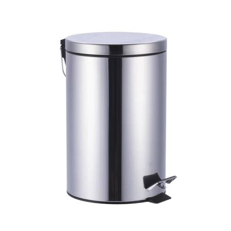 PAPELERA PEDAL BAÑO KOS12NEW INOX Brillo 12L OPTIMA