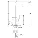 Optima Levanta Monomando lavabo caño Cocina con Brazo giratorio LE280