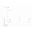 Optima SIFMQ sifón cuadrado cromo-Zamac