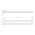 Optima Element ELE29 Toallero doble 60cm