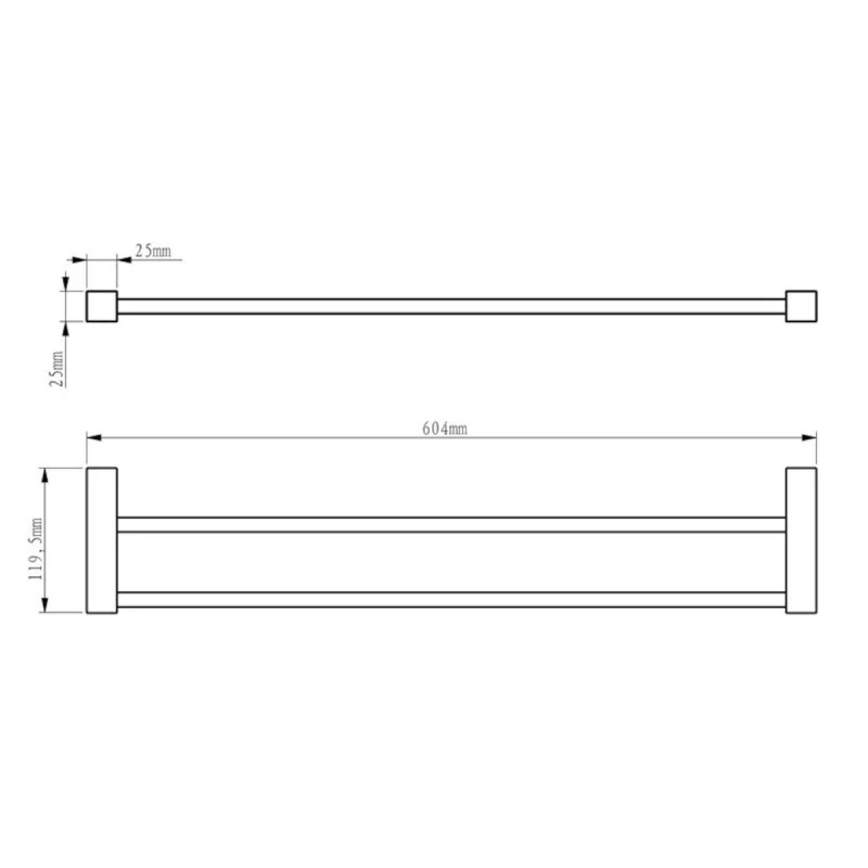 Optima Element ELE29 Toallero doble 60cm