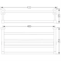 Optima Cube Way Toallero Repisa Doble 40cm SPI31