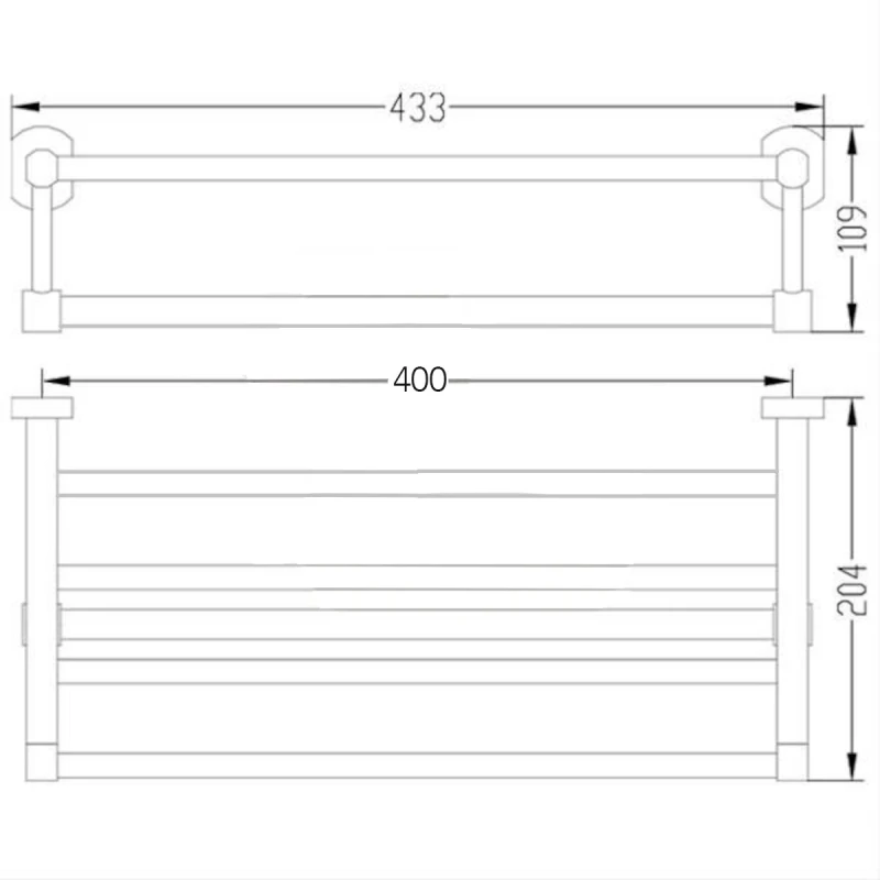 Optima Cube Way Toallero Repisa Doble 40cm SPI31