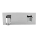 Optima. Soporte con toma para pared con toma BSPVD41 Latón Cromo