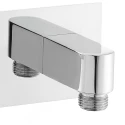Optima. Soporte con toma para pared con toma BSPVD41 Latón Cromo