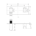 Optima. Soporte con toma para pared con toma BSPVD41 Latón Cromo