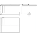 Optima. Porta papel higiénico con estante Cubeway