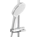 Juego de ducha Swiss Aqua Technologies con estante blanco / cromado SATSSP31 Set de ducha con balda con 3 funciones.