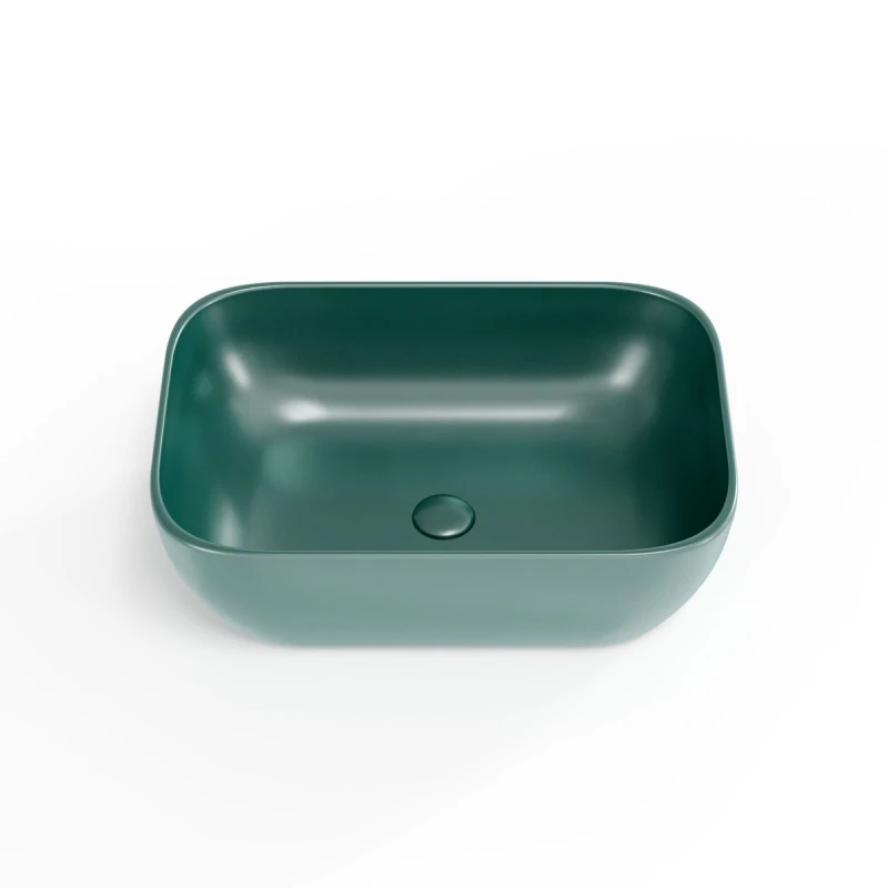 Lavabo encimera rectangular Verde oscuro mate Infinitio SATINF4532DGEM de Swiss Aqua Technologies