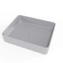 Lavabo Cuadrado encimera Gris Mate 50x40 Infinitio SATINF5040LGRM de Swiss Aqua Technologies