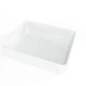 Lavabo Cuadrado encimera Blanco Brillo 50x40 Infinitio SATINF5040 de Swiss Aqua Technologies