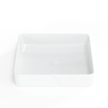 Lavabo Cuadrado encimera Blanco Brillo 50x40 Infinitio SATINF5040 de Swiss Aqua Technologies