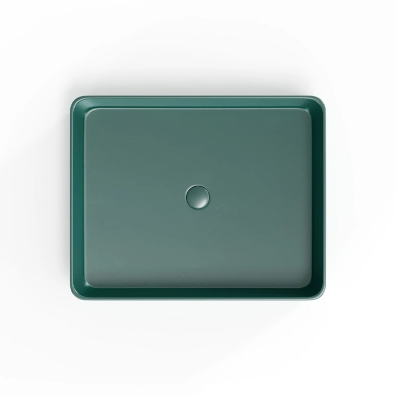 Lavabo encimera Verde mate 50X40 Infinitio SATINF5040DGEM de Swiss Aqua Technologies