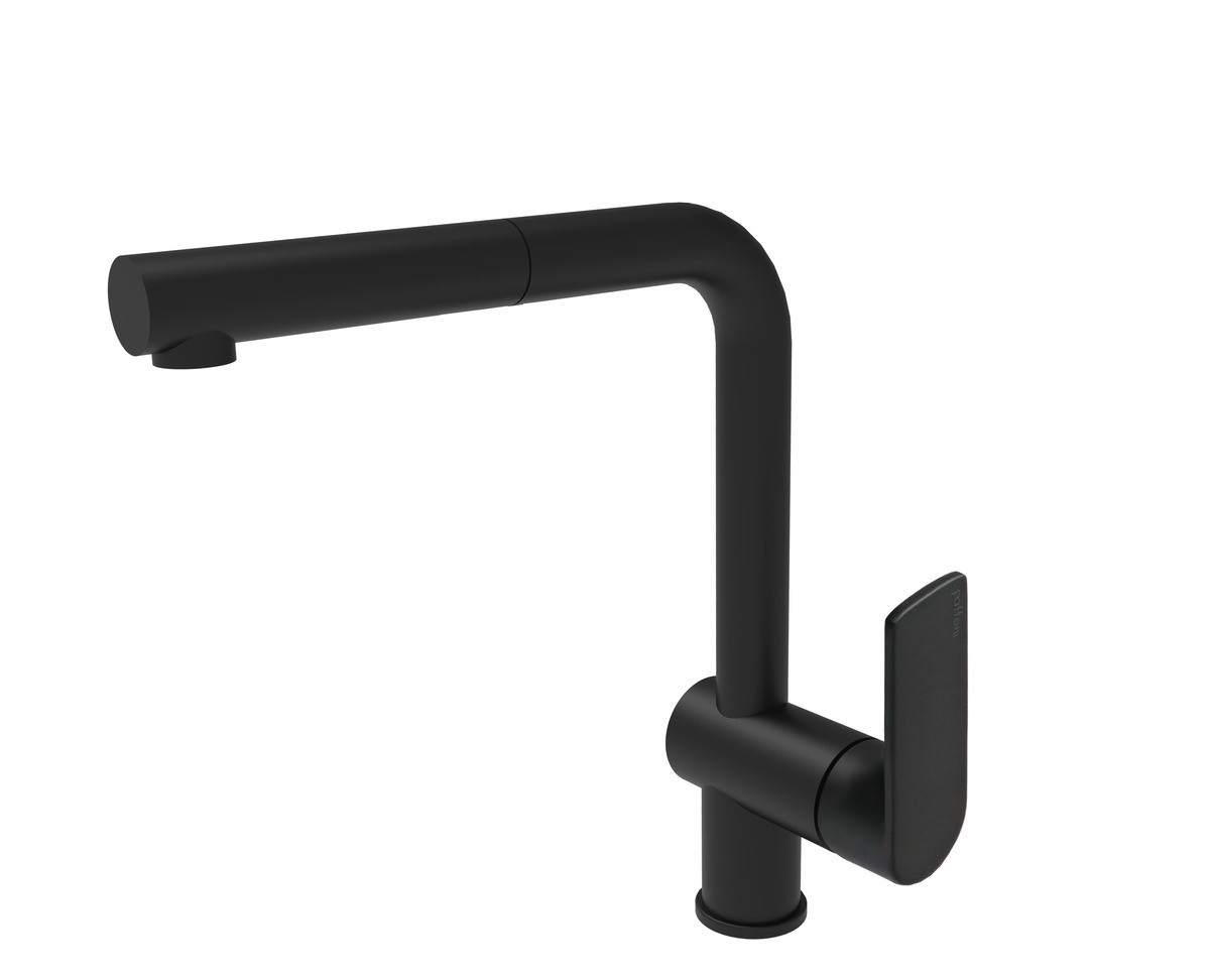 Grifo monomando Cocina Extraible Tenerife negro mate