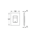 Bastidor GROHE pack cisterna empotrada y pulsador cromo brillo con inodoro suspendido Rim-ex Croma blanco br AQUA