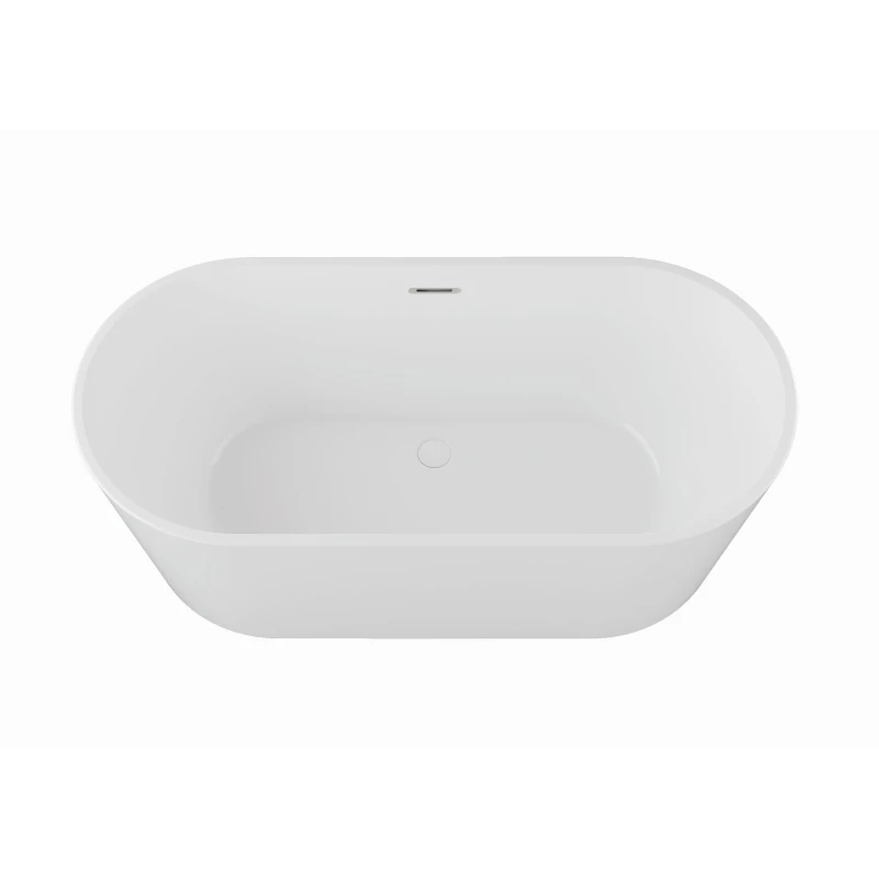 BAÑERA EXENTA AMA Blanco Brillo Con Rebosadero 168x80 AQUA QUERAMIC