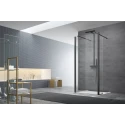 ANIMA WALK-IN ANIMA VIDRIO BATIENTE PERFIL NEGRO 180º SIKOWIROZC 35X200 EASYCLEAN