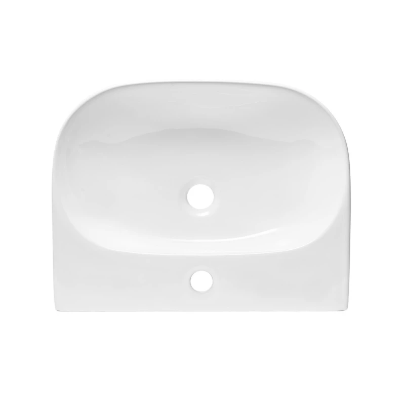 SWI Lavabo BREVIS BLANCO BR 50x38 SATBRE5038R S/Rebosadero Y con orificio Grifo