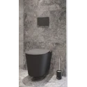 Conjunto cisterna+bastidor Geberit Duofix, pulsador blanco brillo con inodoro Infinitio negro mate completo