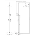 COLUMNA DE DUCHA TERMOSTATICA NEGRO B-WAY SATBWSST DE  SWISS AQUA TECHNOLOGIES