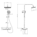 SWI Griferia Columna Termostica Blanco/Cromo SATSSTHP
