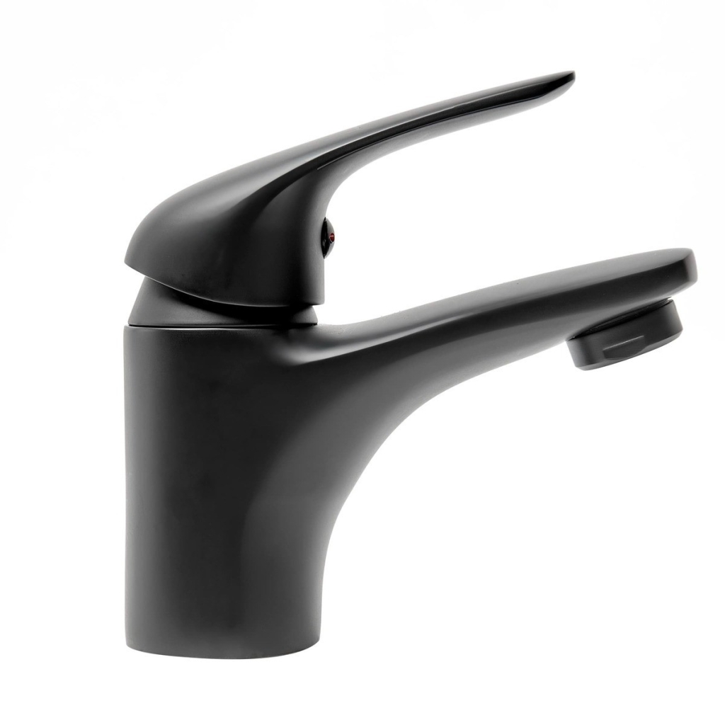 Grifo Monomando de Lavabo sin salida Negro Mate