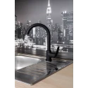 Grifo Monomando de Lavabo Con Brazo Giratorio S-Line Pro Negro Mate BSLPRO280C de Optima