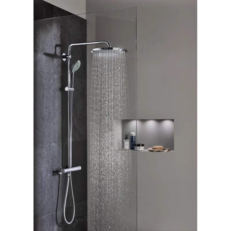 Columna de Ducha Redonda Con Termostato 27296003 Euphoria System 260 de Grohe