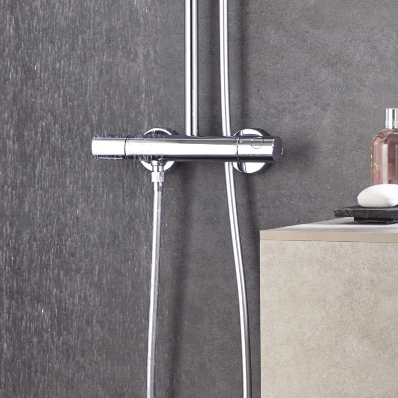 Columna de Ducha Redonda Con Termostato 27296003 Euphoria System 260 de Grohe