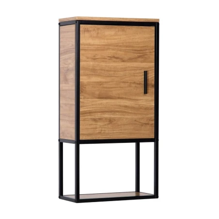 Estante colgante Blackframe 40X80X20 cm Arce Brillo y Metal Lacado Negro BFRAMEPOL2 de Naturel