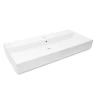 Lavabo INFINITIO BLANCO BRILLO 100.4X46.5 CM con orificio para grifo SATINF10046