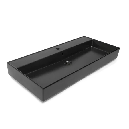 Lavabo INFINITIO NEGRO MATE 100.4X46.5 CM con agujero para grifo SATINF10046BKM