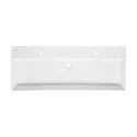 Lavabo INFINITIO Blanco Brillo 121,4x46,9x12 con dos agujeros para grifos SATINF12046