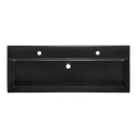 Lavabo INFINITIO Negro Mate 121,4x46,9x12 con dos agujeros para grifos SATINF12046BKM