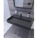 Lavabo INFINITIO NEGRO MATE 80,5X46.5 CM con agujero para grifo SATINF8046