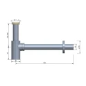 Sifón Para Fregadero SAT 5/4 Negro Mate Redondo SIFMBL de Optima