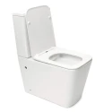 Inodoro Compacto Blanco Brillo INFINITIO RIM-EX 64 cm Con Asiento y Tapa de Swiss Aqua Technologies