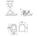 BASTIDOR ROCA DUPLO ONE PACK CISTERNA EMPOTRADA Y PULSADOR PL7 NEGRO MATE CON INODORO SUSPENDIDO RIM-EX INFINITIO NEGRO 54 CM