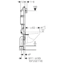 Bastidor GEBERIT Duofix pack cisterna empotrada y pulsador DELTA 01 blan br con inodoro suspendido Rim-ex ROCA ONA blanco