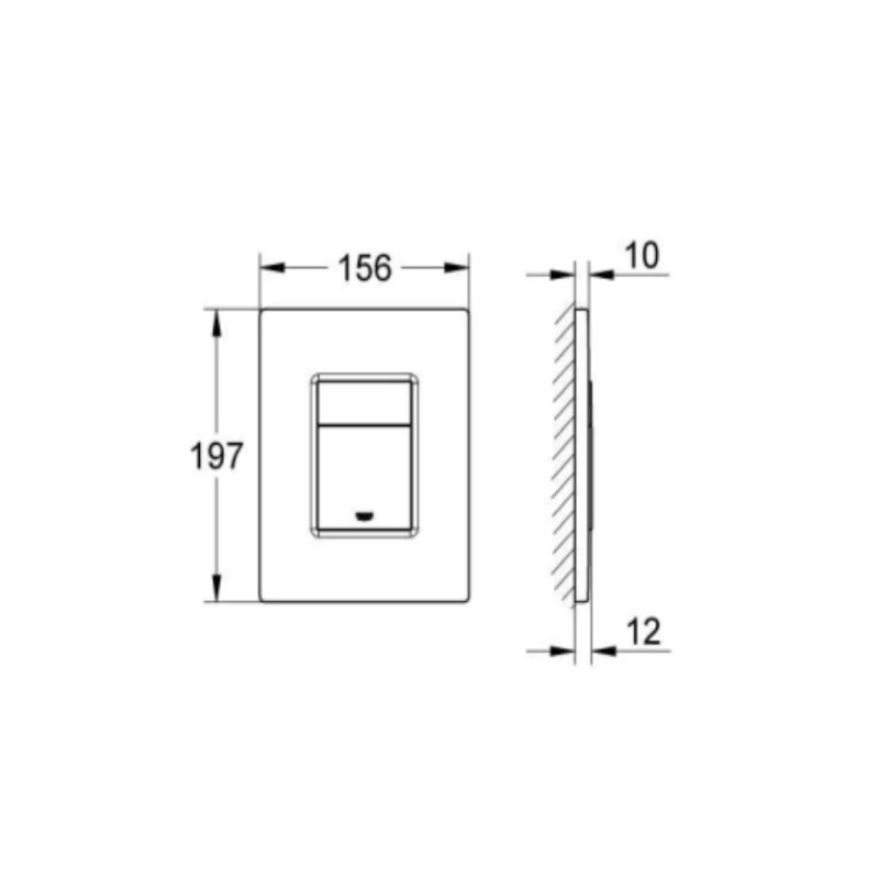 BASTIDOR GROHE PACK CISTERNA EMPOTRADA Y PULSADOR NEGRO MATE CON INODORO SUSPENDIDO SWI BREVIS BLANCO BR Rim-Ex 48cm