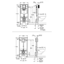 BASTIDOR GROHE PACK CISTERNA EMPOTRADA Y PULSADOR NEGRO MATE CON INODORO SUSPENDIDO SWI BREVIS BLANCO BR Rim-Ex 48cm