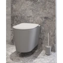 Bastidor GROHE pack cisterna empotrada y pulsador cromo con inodoro suspendido Rim-ex Infinitio Gris Mate 48 cm de SAT