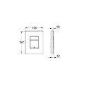Bastidor GROHE pack cisterna empotrada y pulsador cromo con Inodoro Suspendido  BREVIS Rim-Ex 53 cm de SAT