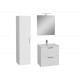 Conjunto de baño Miami Set 59x61x39,5 que incluye espejo, lavabo, iluminación LED y mueble alto en blanco