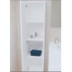 Meuble de salle de bain Miami Set 79x61x39,5 comprenant un miroir, un lavabo, un éclairage LED en blanc.