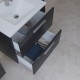 Conjunto muebles de baño Miami Set 59x61x39,5 que incluye espejo, lavabo, iluminación LED en gris