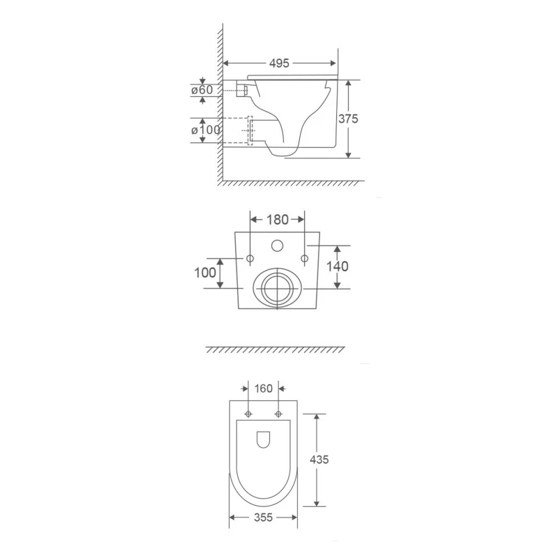 BASTIDOR GEBERIT DUOFIX CON CISTERNA EMPOTRADA, PULSADOR DELTA 01, INODORO SUSPENDIDO TORNADO 72 SISTEMA VORTEX BLANCO DE SAT