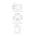 BASTIDOR GROHE CON CISTERNA EMPOTRADA, PULSADOR NEGRO, INODORO SUSPENDIDO TORNADO 67 SISTEMA VORTEX BLANCO DE SAT