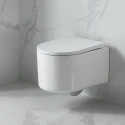 BASTIDOR GROHE CON CISTERNA EMPOTRADA, PULSADOR NEGRO, INODORO SUSPENDIDO TORNADO 72 SISTEMA VORTEX BLANCO DE SAT