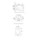 BASTIDOR GROHE CON CISTERNA EMPOTRADA, PULSADOR NEGRO, INODORO SUSPENDIDO TORNADO 72 SISTEMA VORTEX BLANCO DE SAT